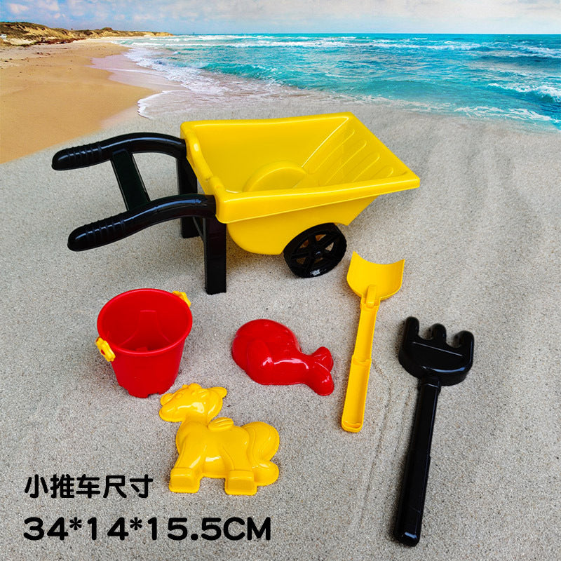 Children's Beach Toy Suit Beach Car Sand Digging Water Toys Beach Bucket Hourglass Shovel Seaside Sand Playing Tools