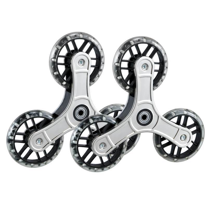 Step-Climbing Stroller Wheels Triple Swivel Caster Heavy-Duty Cart Large Upstairs Carrying Ladder Wheel for Shopping Luggage Trolley Wheels Universal